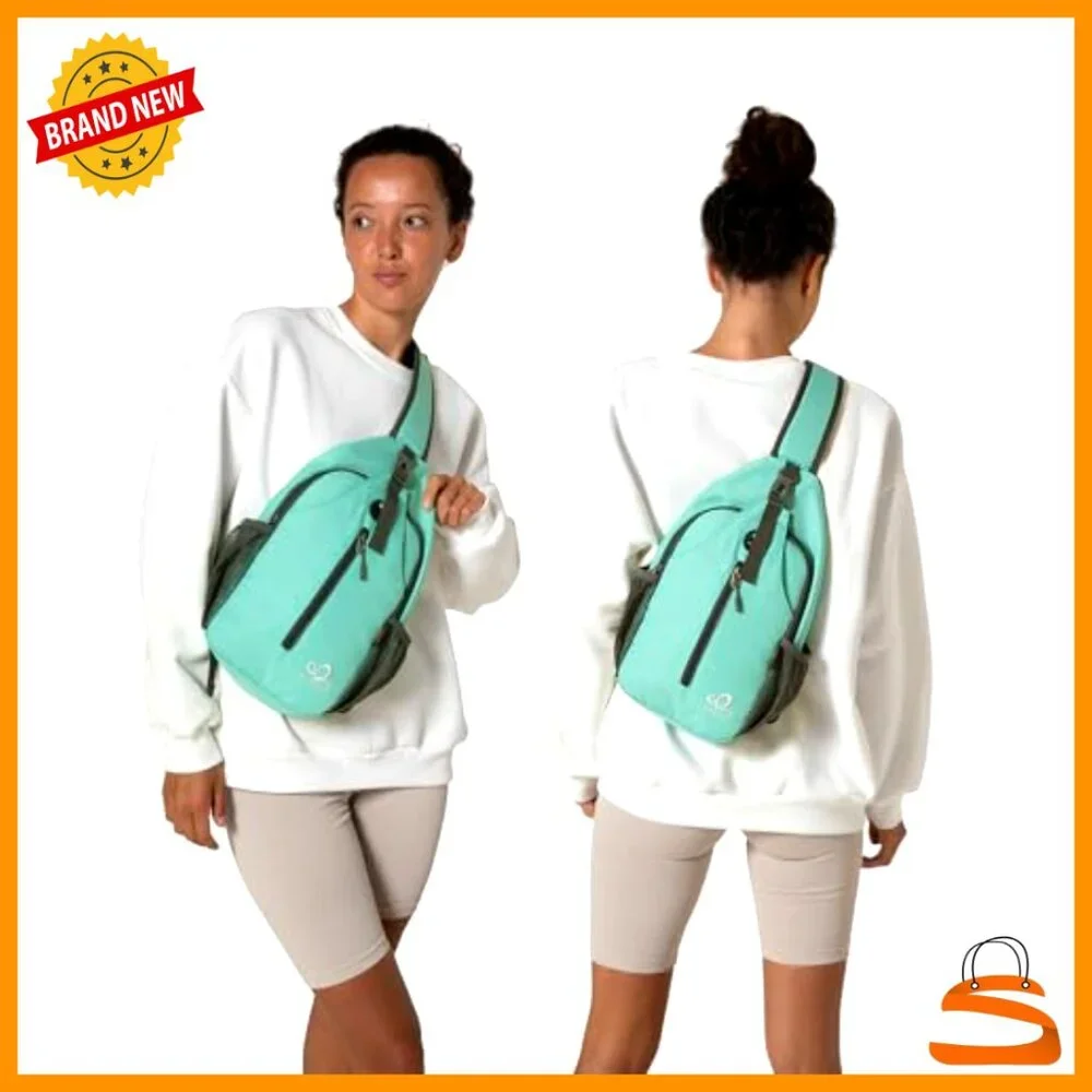Crossbody Sling Backpack Daypack 6L Water Resistant Polyester Travel Hiking - Picture 6 of 6